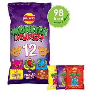 Walkers Monster Munch Variety Multipack Snacks