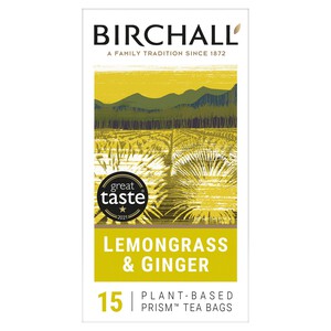 Birchall Lemongrass & Ginger - 15 Prism Tea Bags