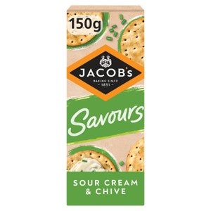 Jacob's Savours Thins Sour Cream & Chive Crackers