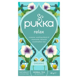Pukka Organic Relax Tea With Chamomile x20 Home Compostable Herbal Tea Bags