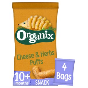 Organix Cheese & Herb Organic Baby Puffs Multipack 10 months+
