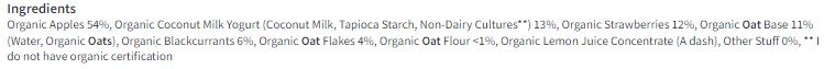 Ella's Kitchen Apple & Berry Dairy Free Overnight Oats 7+ Months 100g