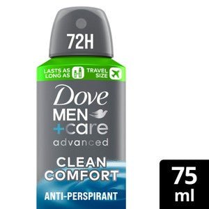 Dove Men+Care Advanced Antiperspirant Deodorant Clean Comfort Travel Size 75ml - British Goodies Online