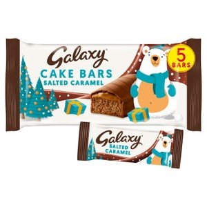 Galaxy Salted Caramel Christmas Cake Bar Multipack 5 x 26g - British Goodies Online
