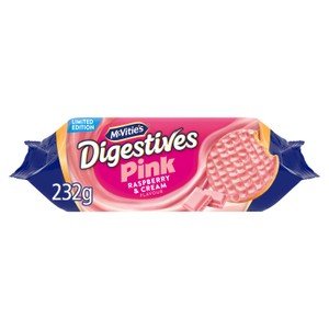 McVitie's Raspberry White Digestive Biscuits 232g - British Goodies Online