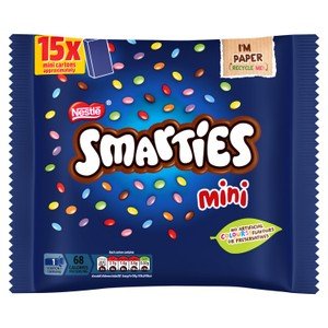Smarties Mini Cartons Chocolate 15 Pack Multipack 216g - British Goodies Online