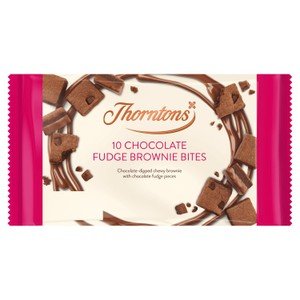 Thorntons 10 pack Fudge Brownie Bites 129g - British Goodies Online