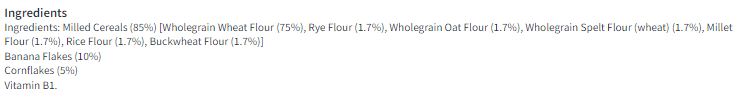 Cow & Gate Banana Wholegrain Porridge Baby Cereal 7+ Months 200g