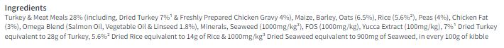 Harringtons Complete Turkey & Veg Dry Dog Food 12kg