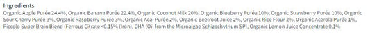 Piccolo Organic Brain Boost Supersmoothie - Berry Bliss with Coconut 90g